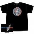 Grateful Dead Lightning Skull Logo Men's Black T-shirt