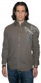 Roar Clothing Men's Honor Griffin Military Green Button Up with Graphics Long Sleeve Shirt - Front