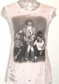 Nirvana Band Photograph Women's White Vintage Sleeveless T-shirt