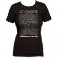 Joy Division Unknown Pleasures Debut Album Cover Artwork Women's Black Vintage T-shirt