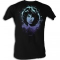Jim Morrison Spray Painted Picture Portrait Men's Black T-shirt