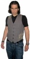 Roar Clothing Nordhaven Gray Plaid with Graphics Men's Vest - Front