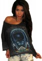 Journey Frontiers Album Cover Artwork Women's Gray Vintage Boxy Dolman T-shirt