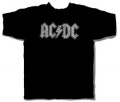 AC/DC Logo White Men's Black T-shirt